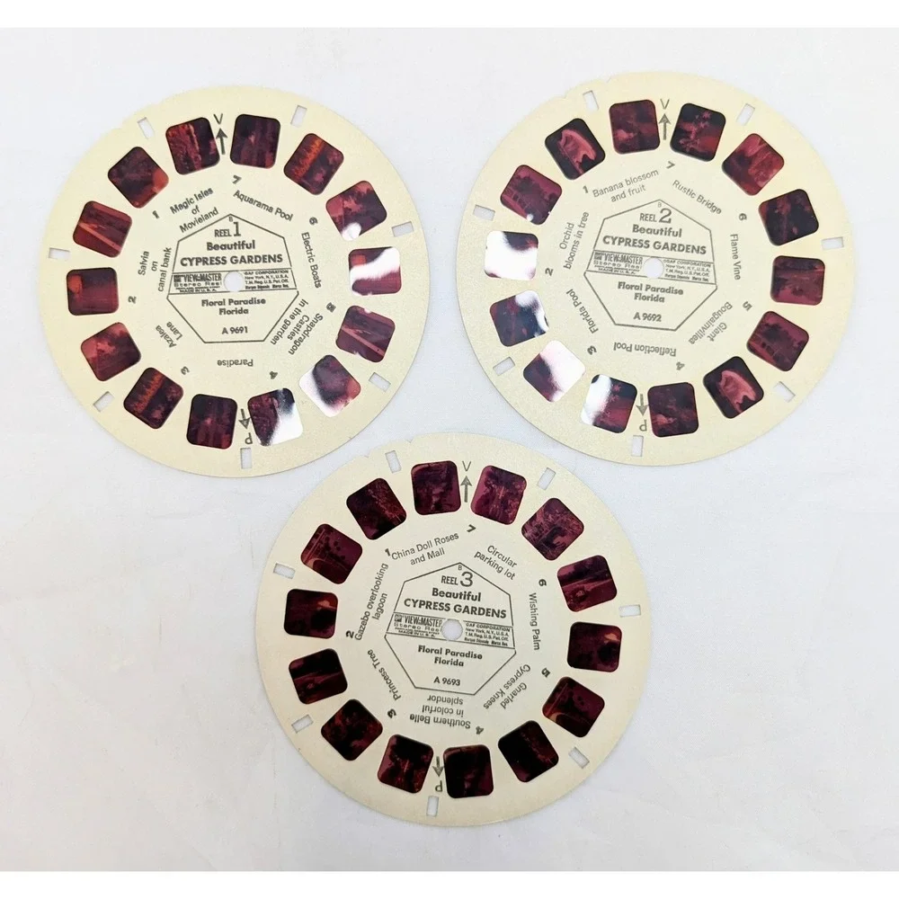 1971 View-Master Cypress Gardens Floral Paradise 3 Reel Pack